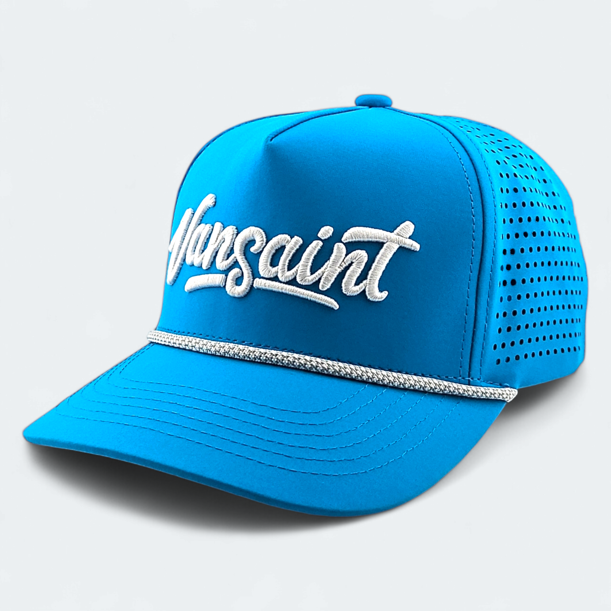 Light Blue VANSAINT Script Logo Snapback Hat