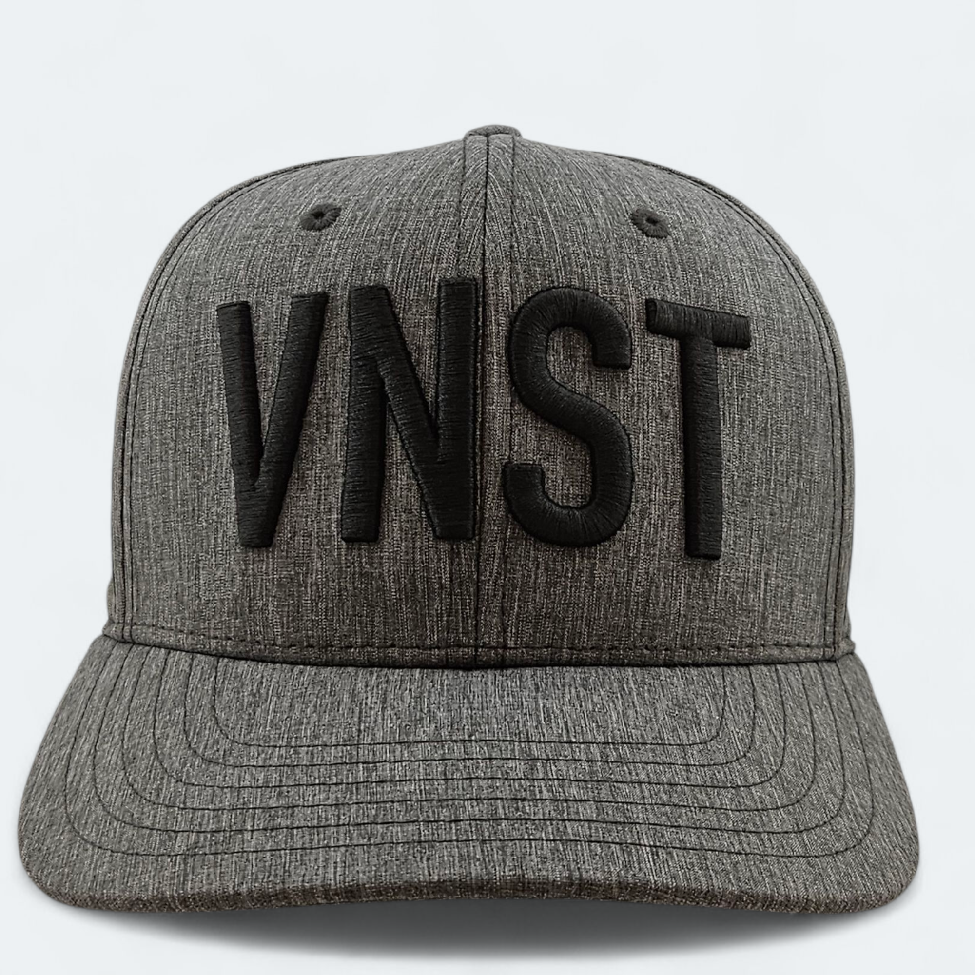 Gray cap with 'VNST' logo on a light gray background
