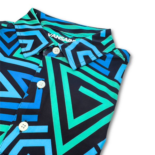 Neon Nexus | VANSAINT Vibrant & Breathable Men's Polo Shirt